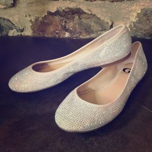 Gianni Bini Blush Sparkle Ballet Flats 8M